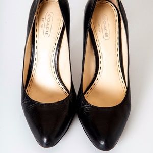 Coach Classic Leather Black Scarpan